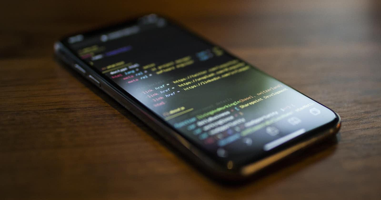Coding with Mobile phone