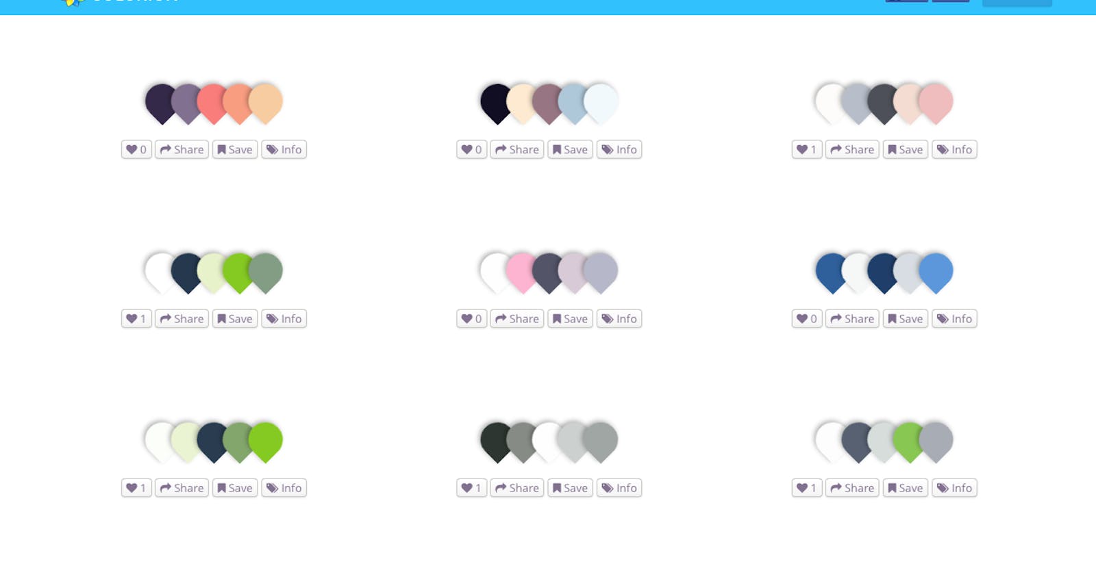 Curated Color Palettes with Search and Tags Support