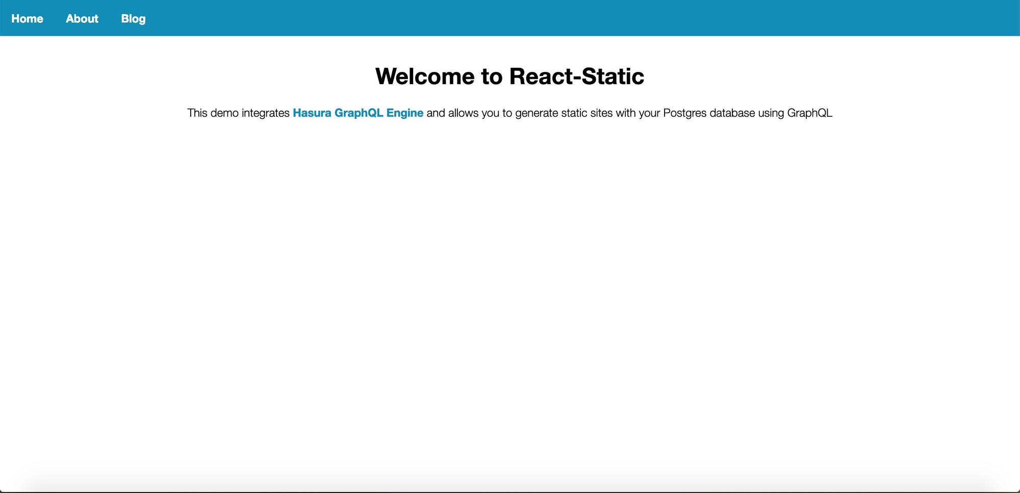 react-static with Hasura GraphQL