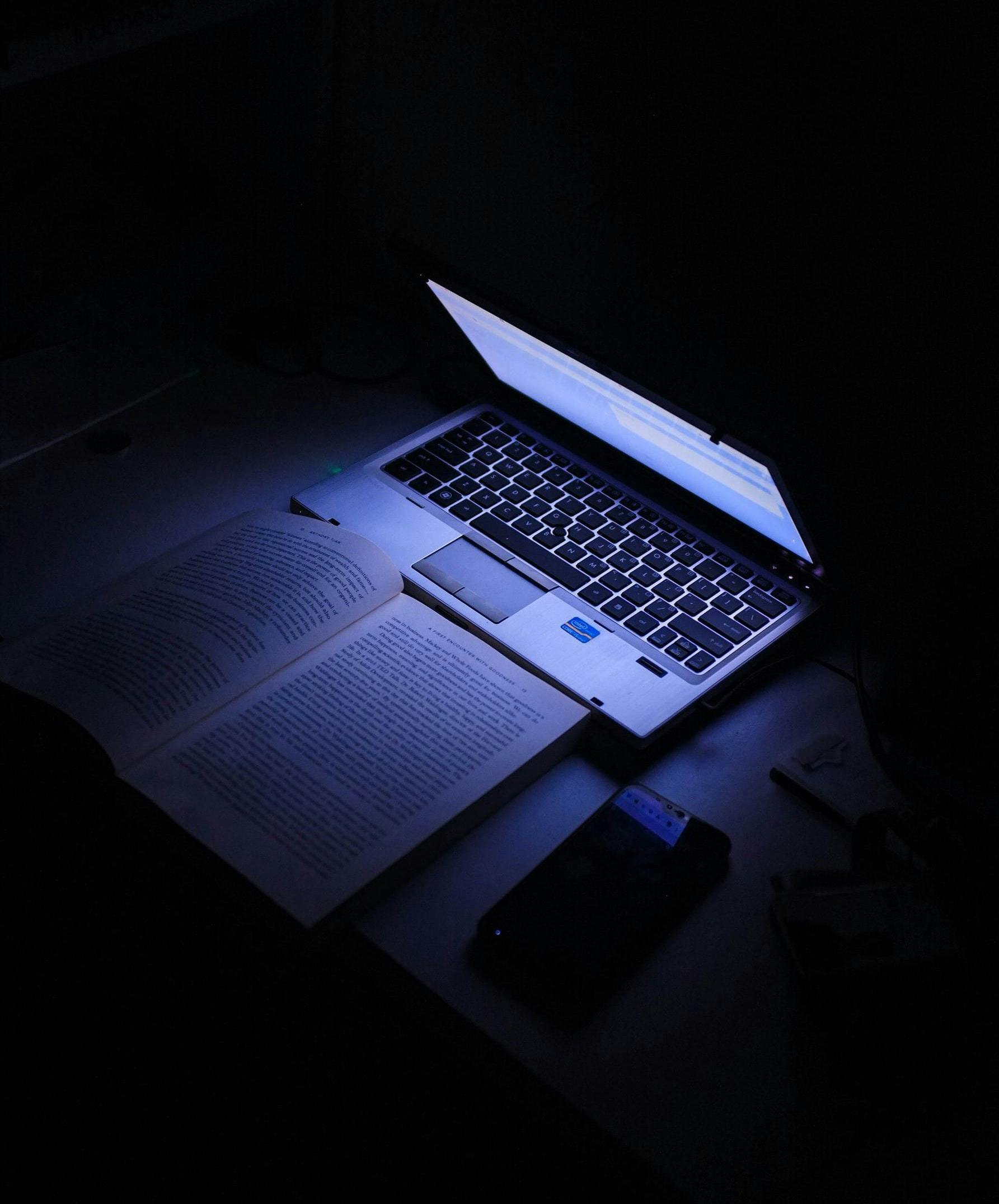 Laptop in the Dark