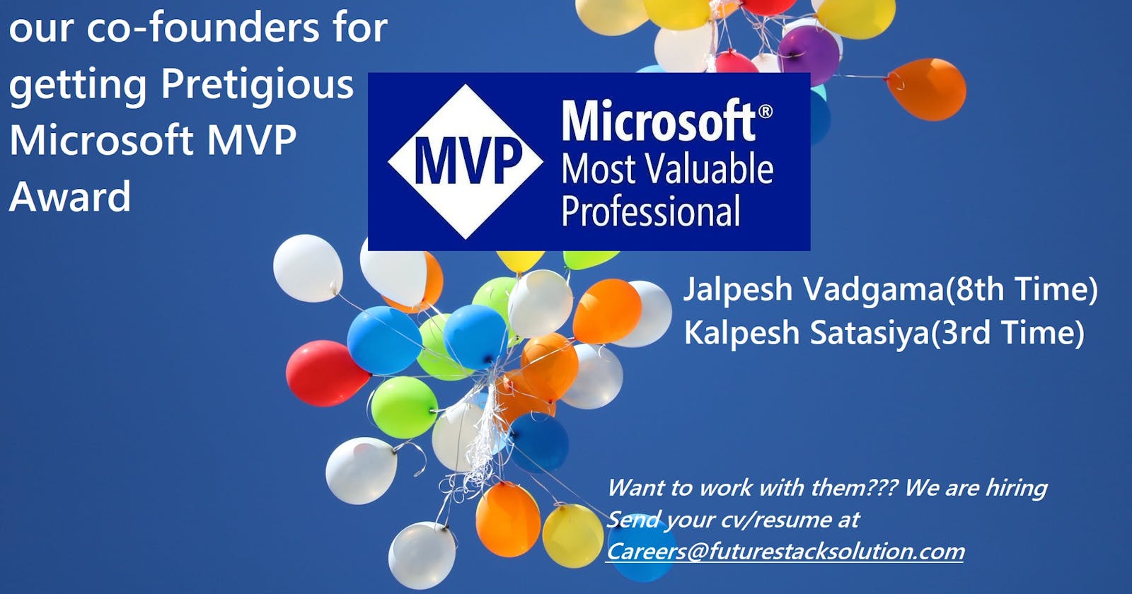Awarded Prestigious Microsoft Most Valuable Professional  Award 8th time.