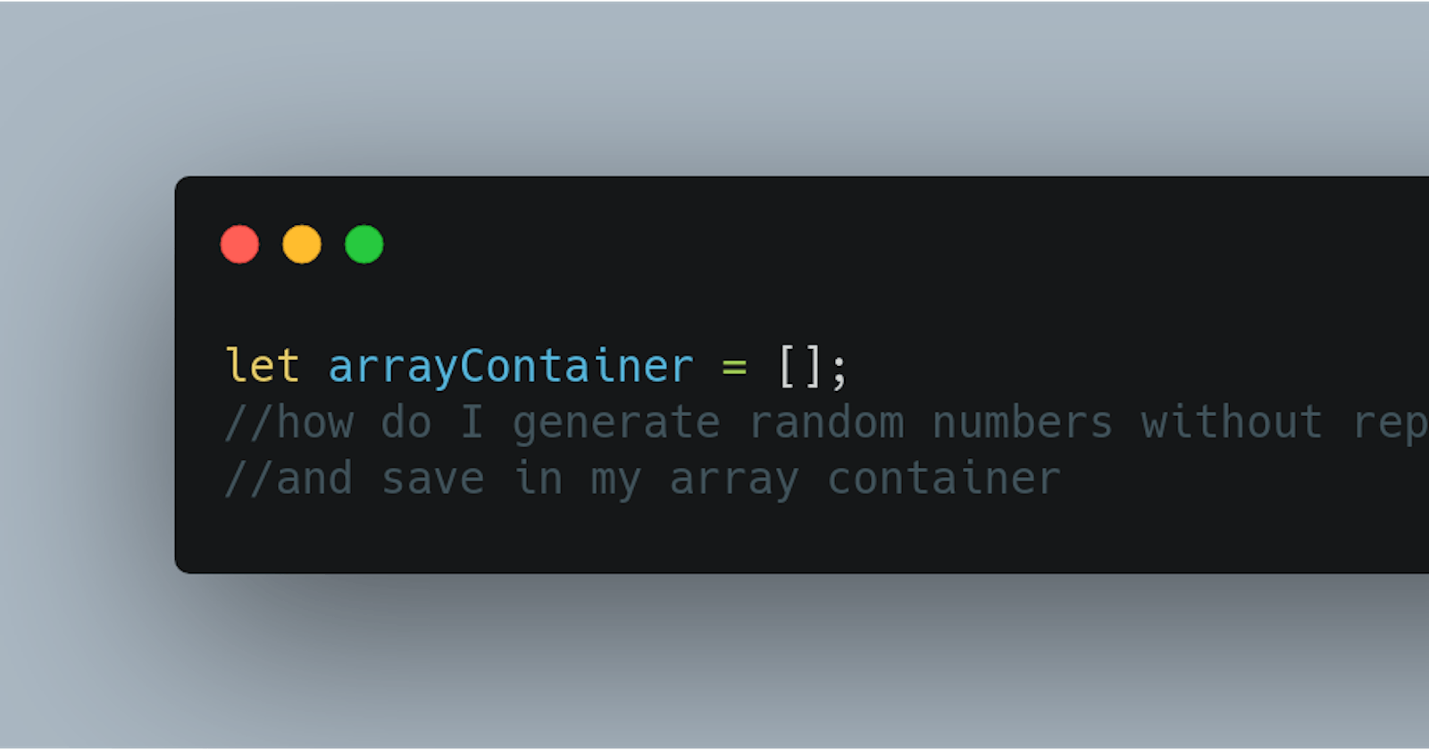 Generating an array of random numbers without repetition - JS