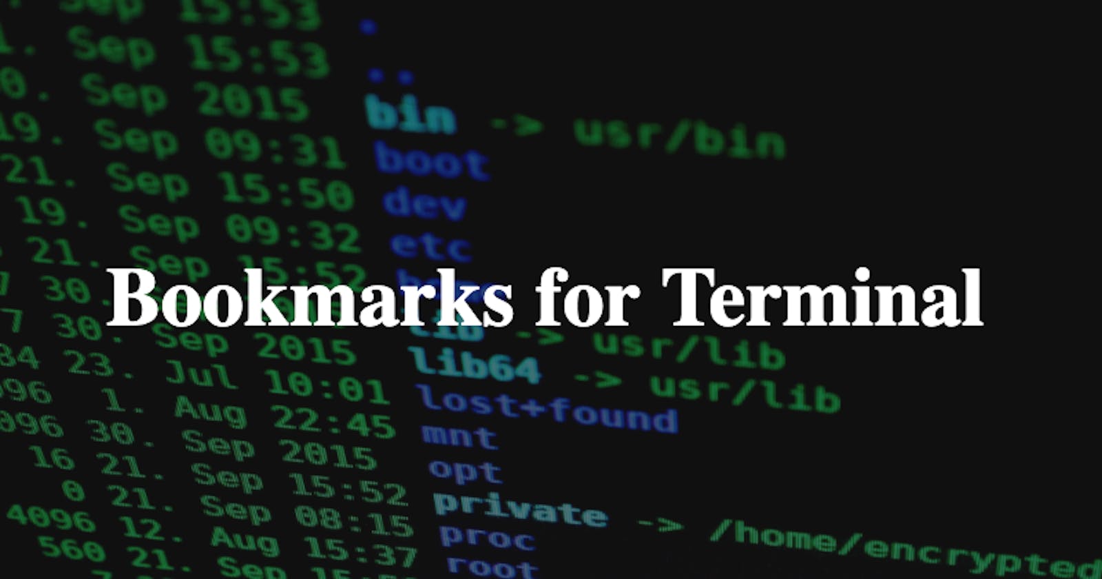 How to Bookmark commands in Terminal