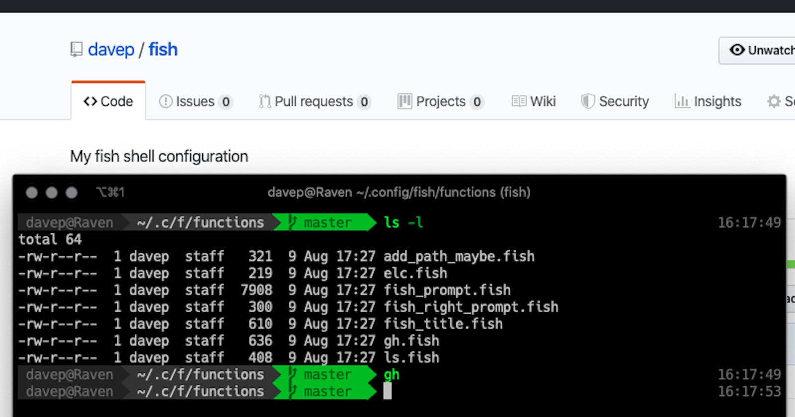 gh.fish -- Quickly visit a repo's "forge"