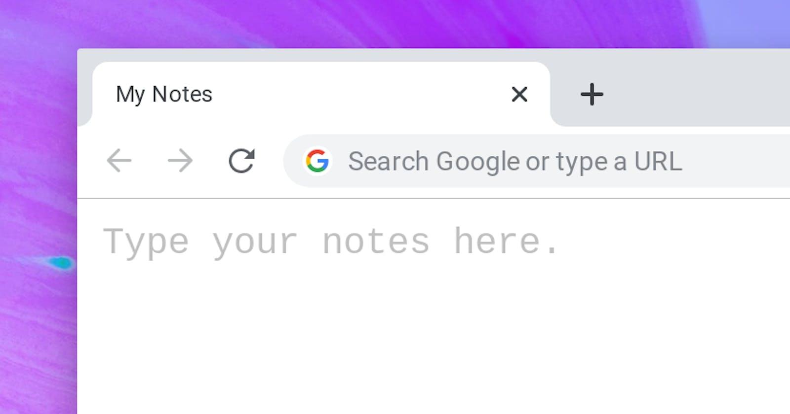 Chrome Extension that turns your "New Tab" into a note taking tool