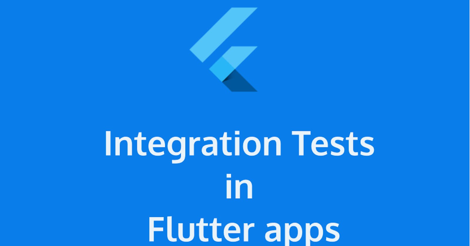 Integration tests with flutter and Dart.
