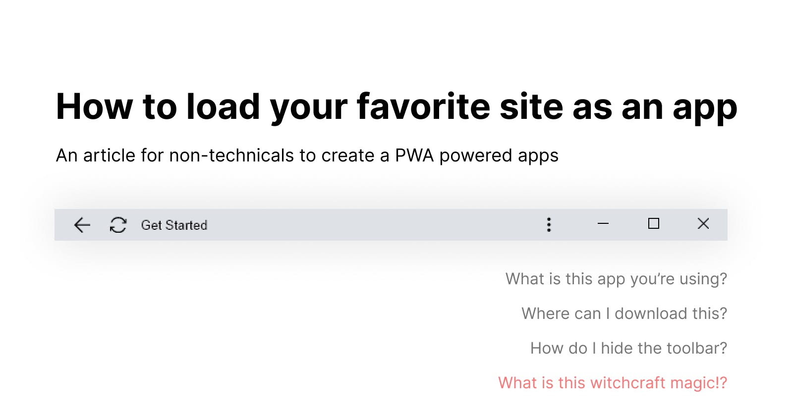 How to create an "app" for your favorite site in Chrome (PWA)
