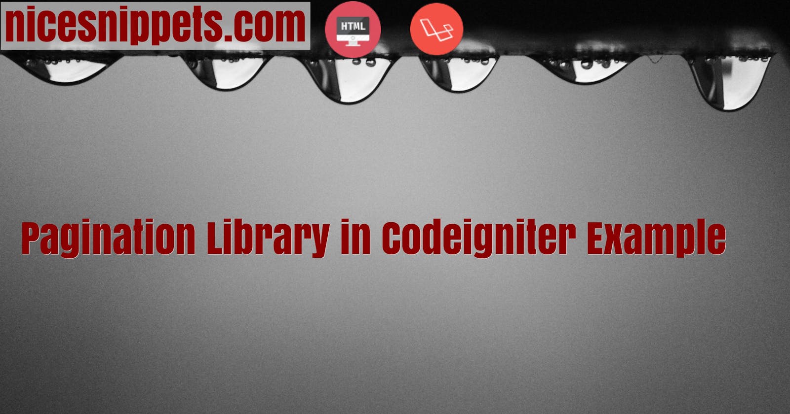Pagination Library in Codeigniter