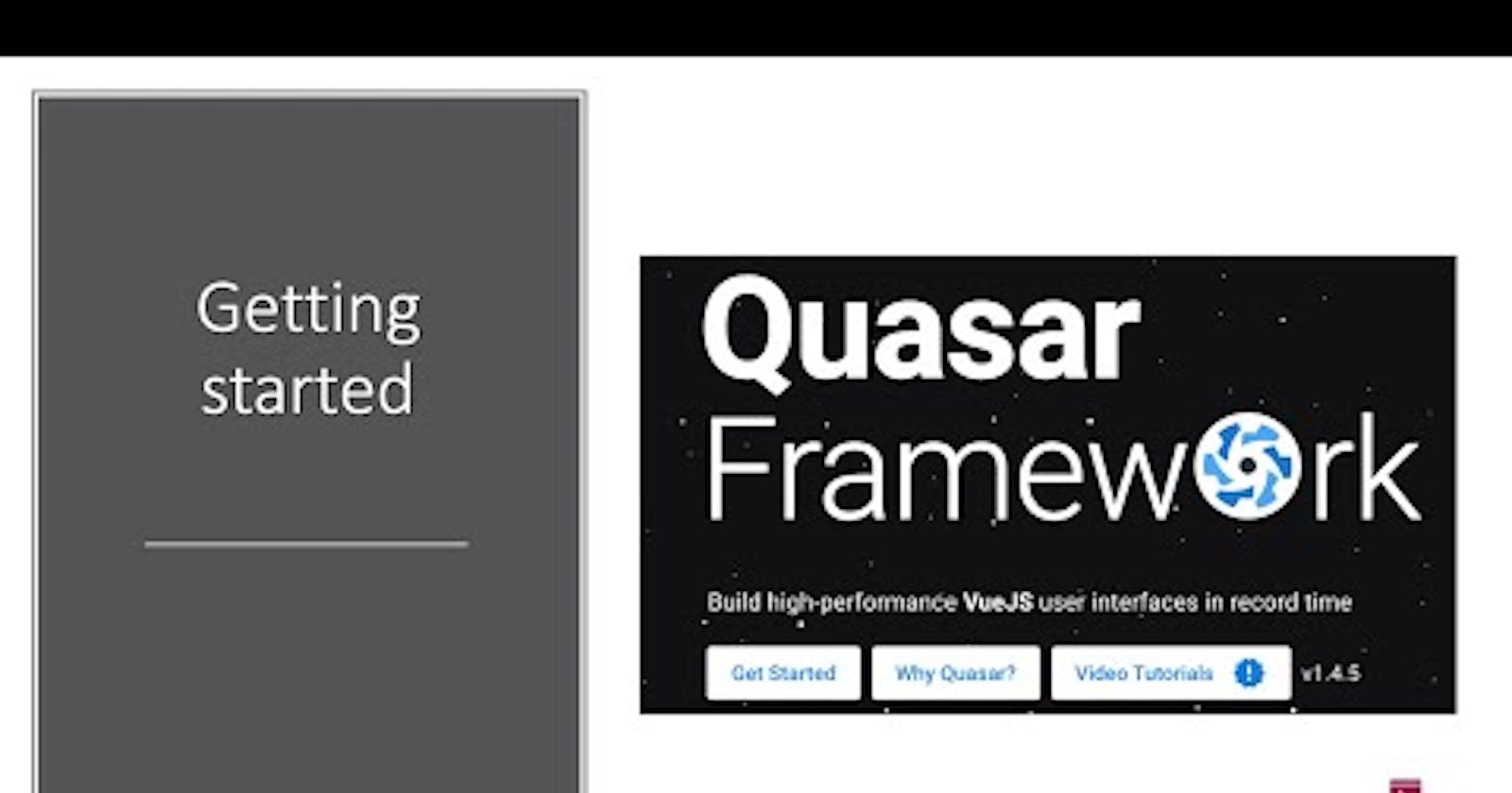 Getting started with Quasar framework