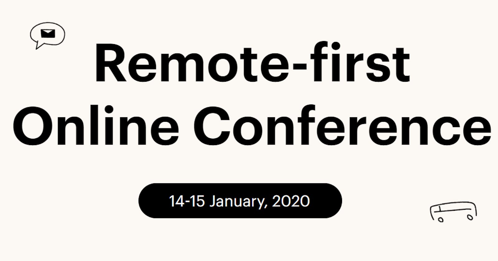 Remote-first Online Conference 14-15 January!