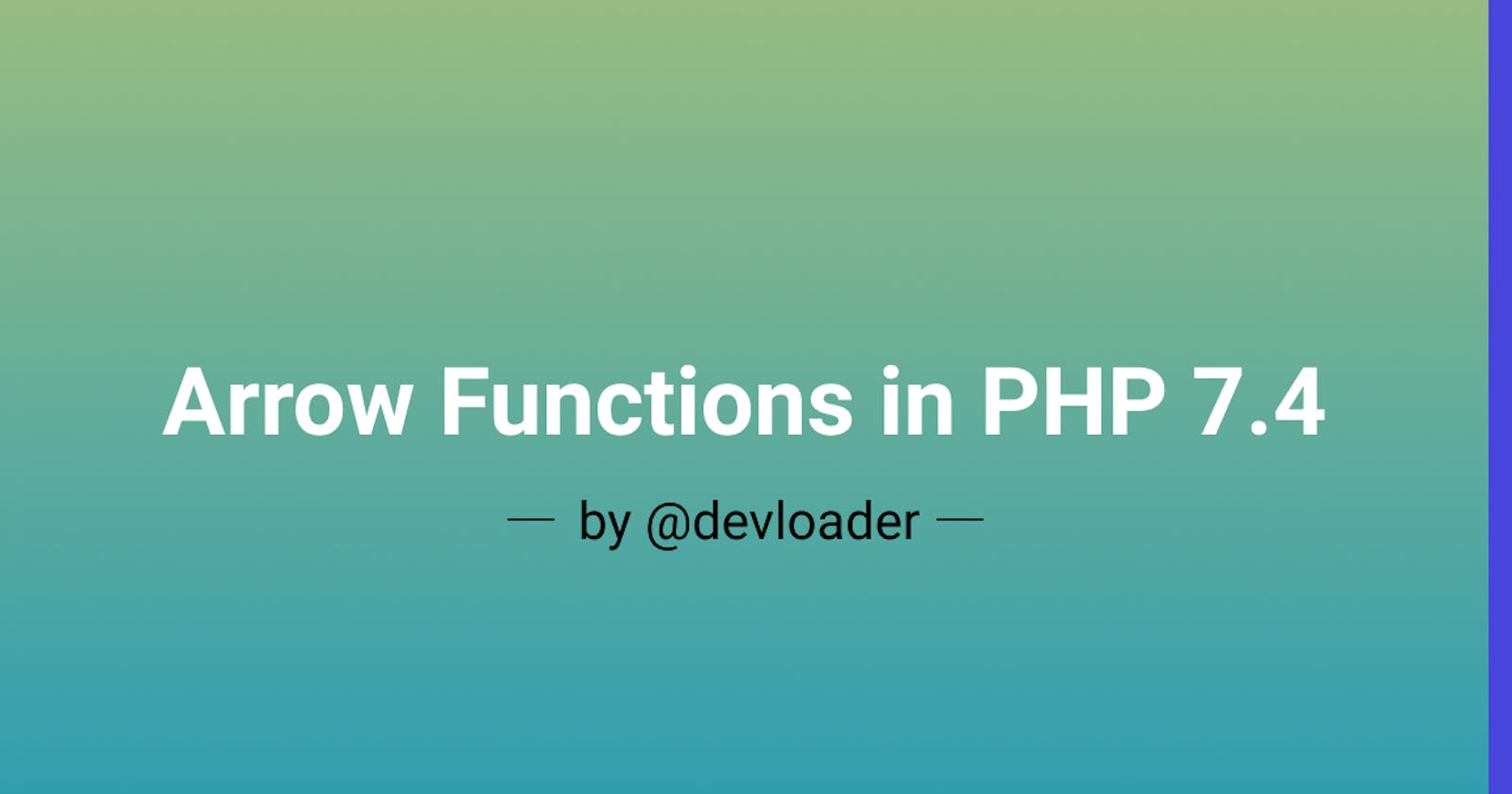 Using arrow functions in PHP 7.4
