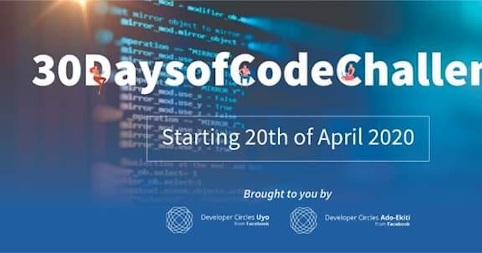 #DevC30DaysofCodeChallenge