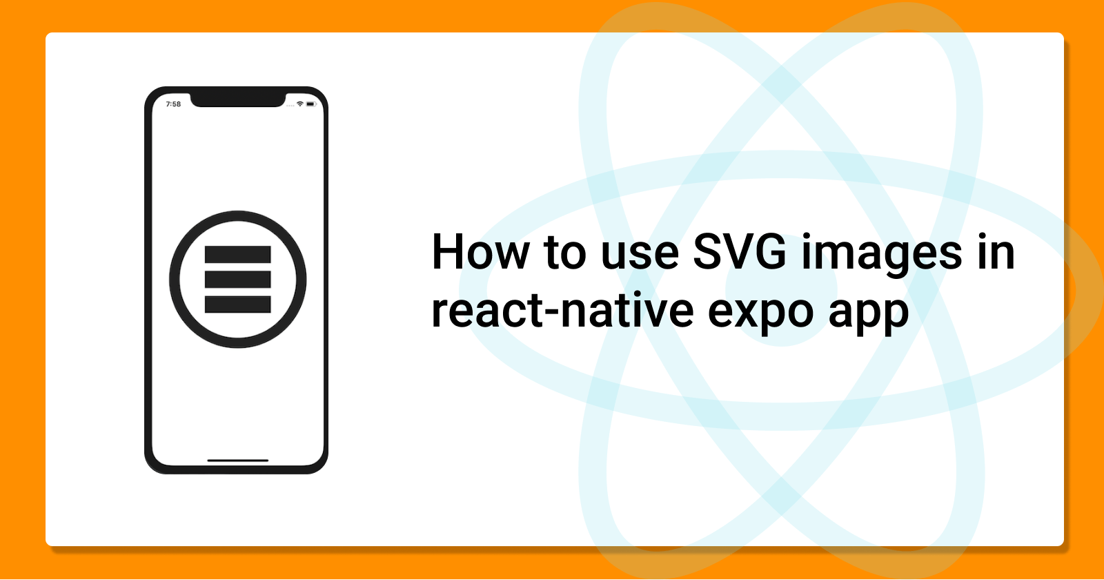 How to use SVG images in react-native expo app