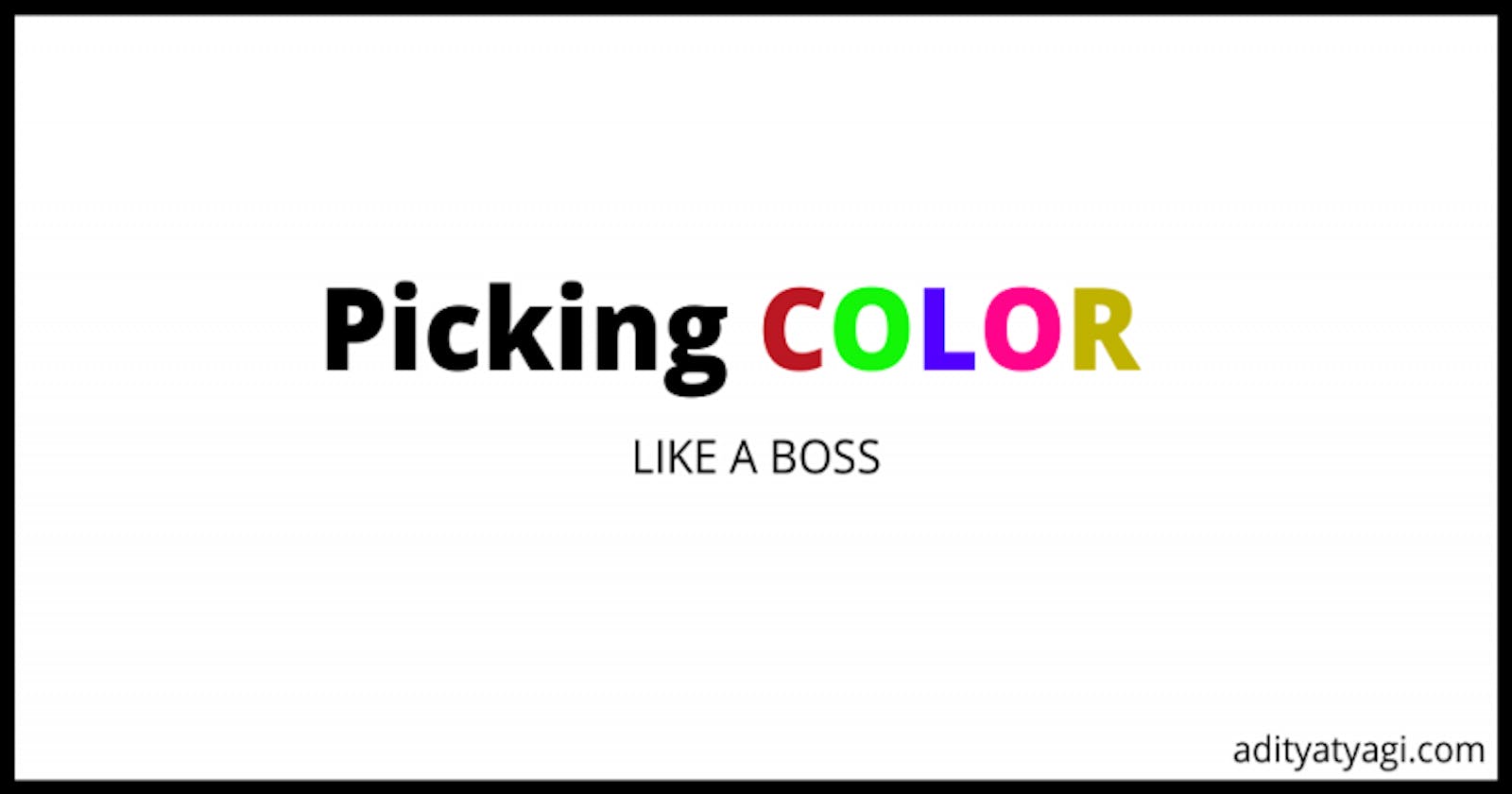 Pick colors: LIKE A BOSS