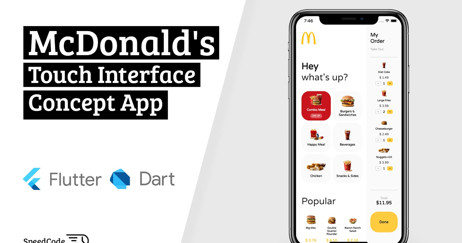 McDonald's Touch Interface Concept App in Flutter 😍