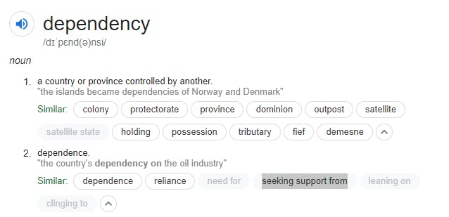 dependency Meaning
