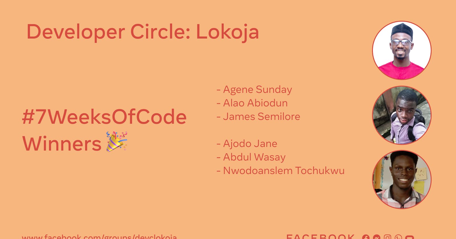 #DevCLokoja7WeeksOfCode Winners