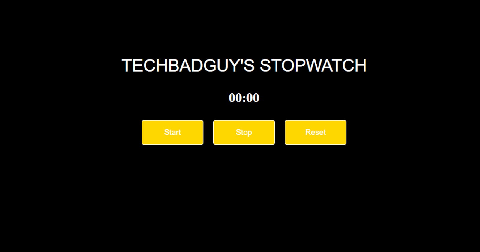 How To Make a Stopwatch With JavaScript, HTML & CSS