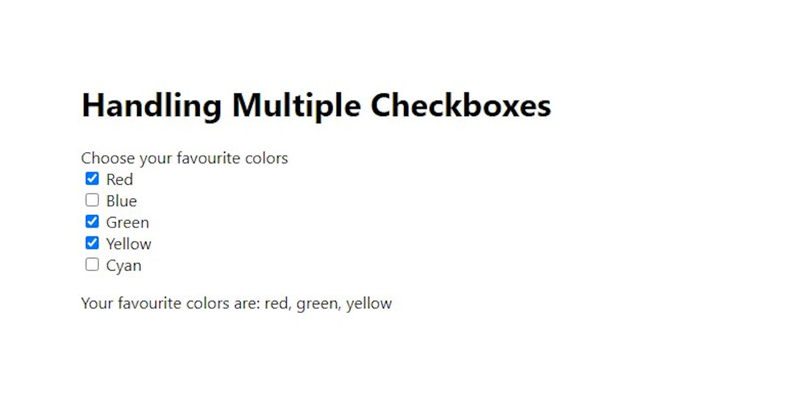How I handled multiple checkboxes with react.js