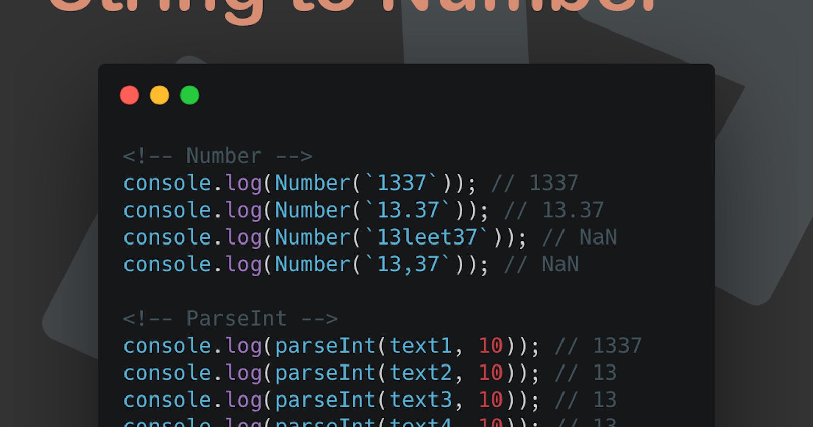 Vanilla JavaScript String to Number