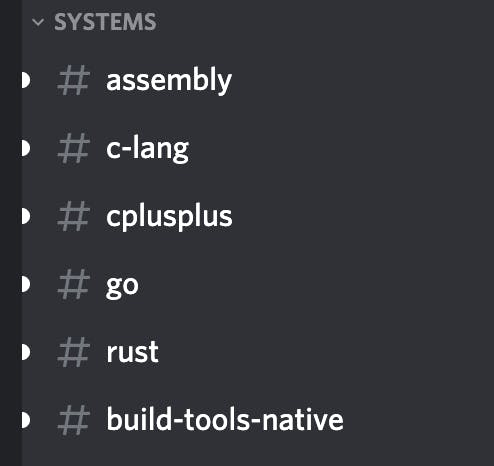 Systems Programming Discord Channels