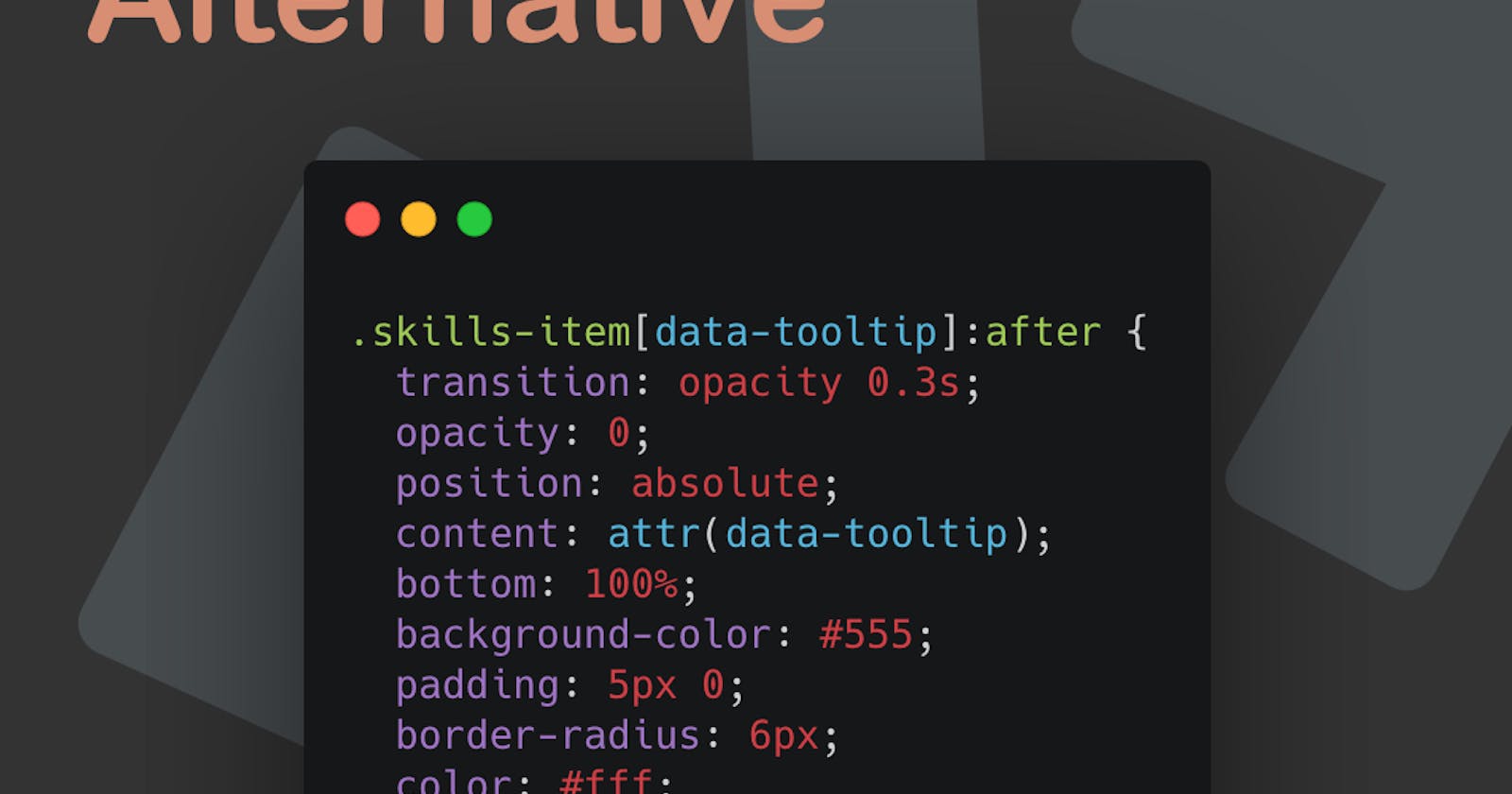 CSS Only Tooltips Alternative