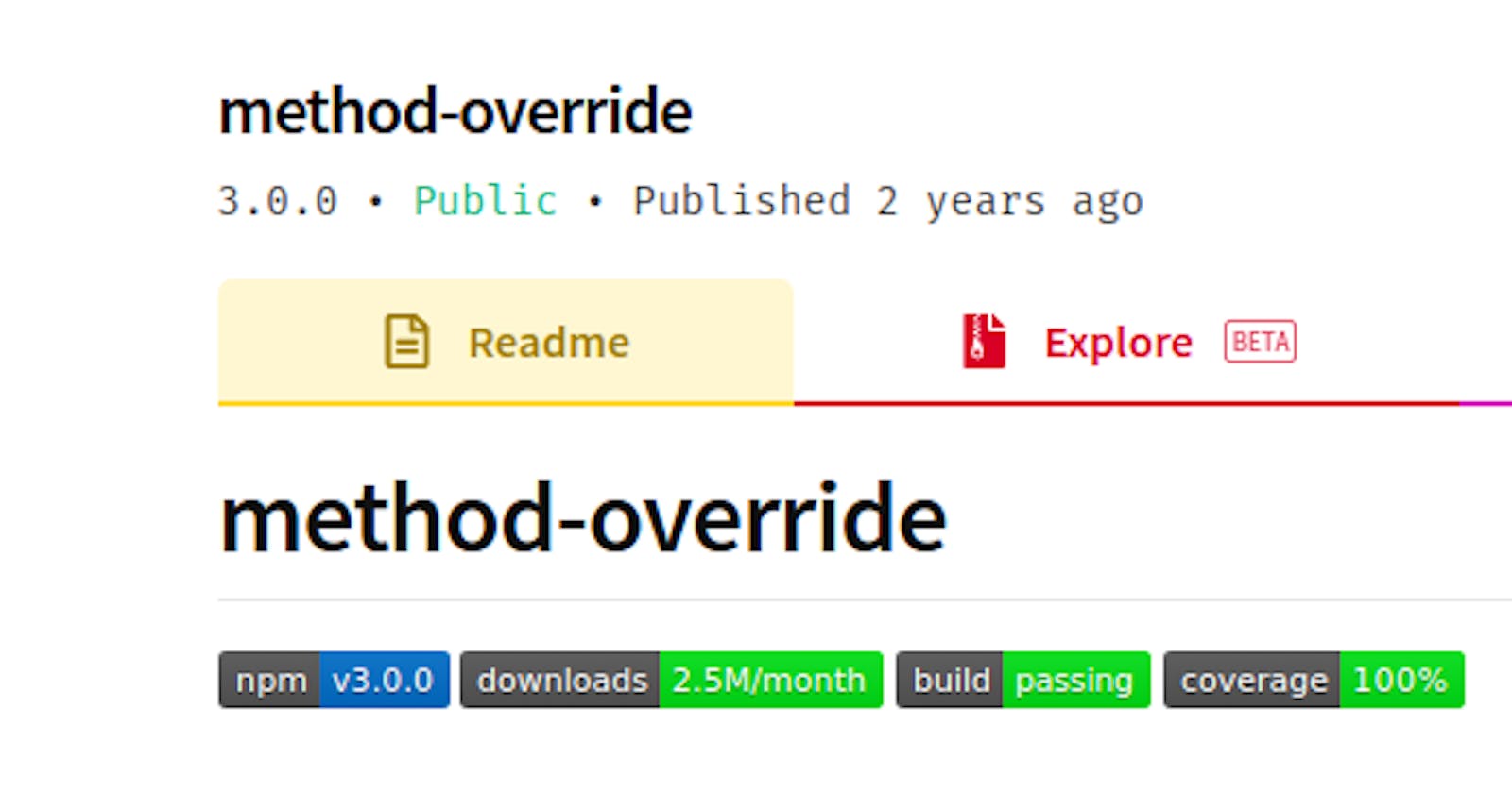 Using Method override in NodeJs