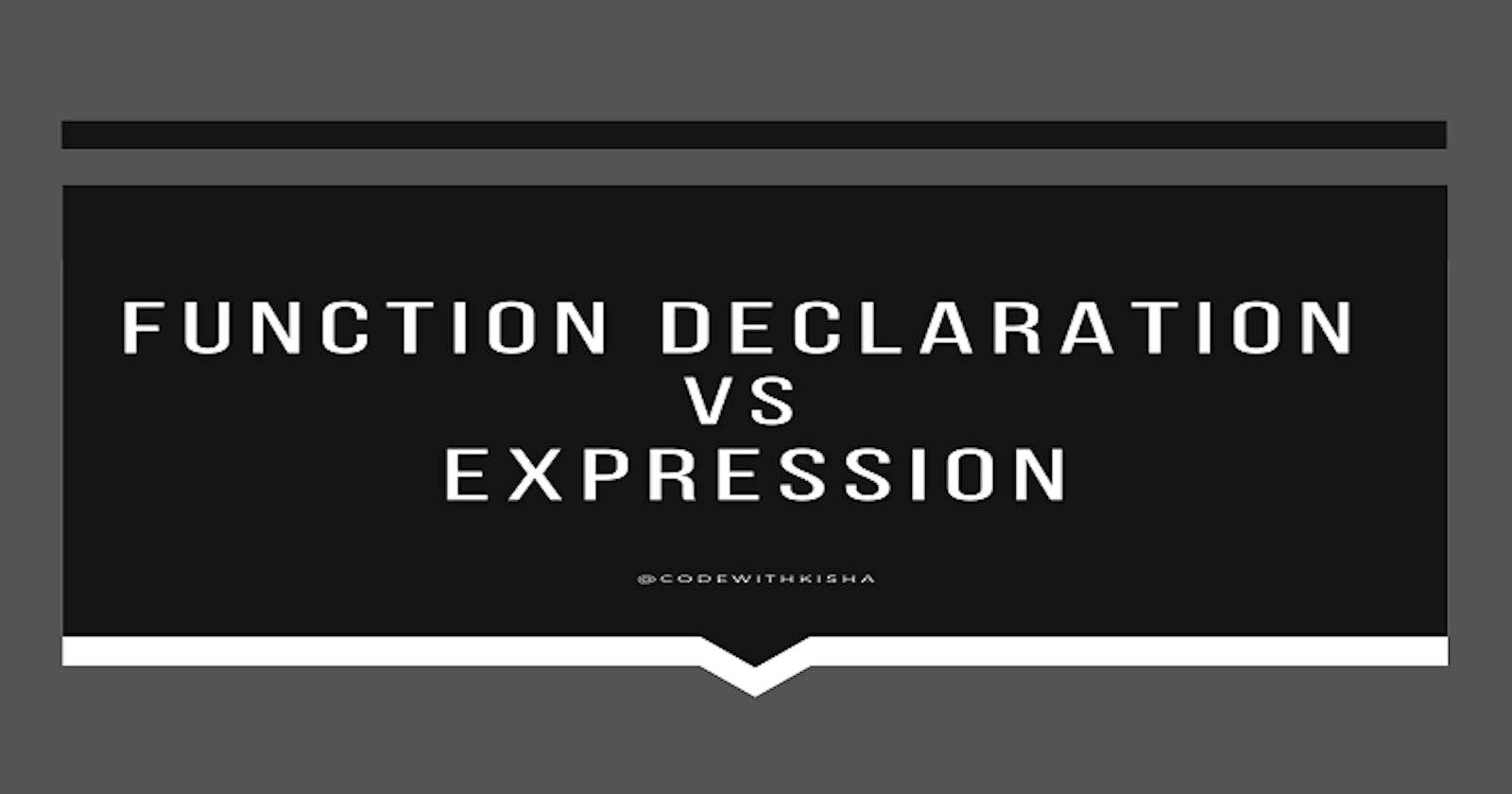Understanding function declaration vs expression in JavaScript