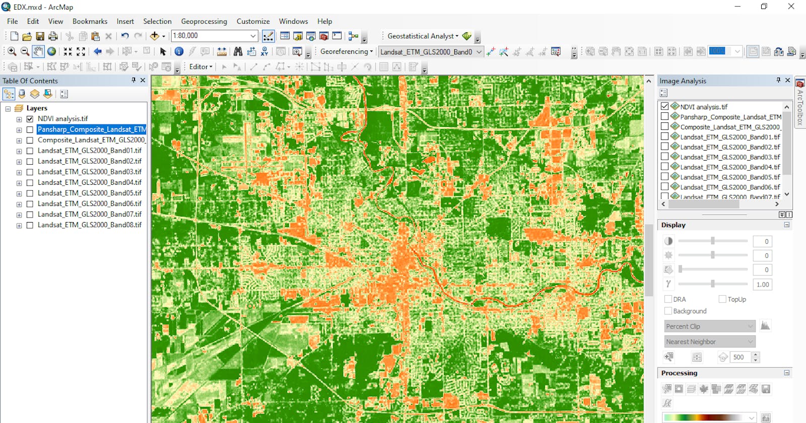 GEOSPATIAL IMAGE PROCESSING IN PYTHON(NDVI)