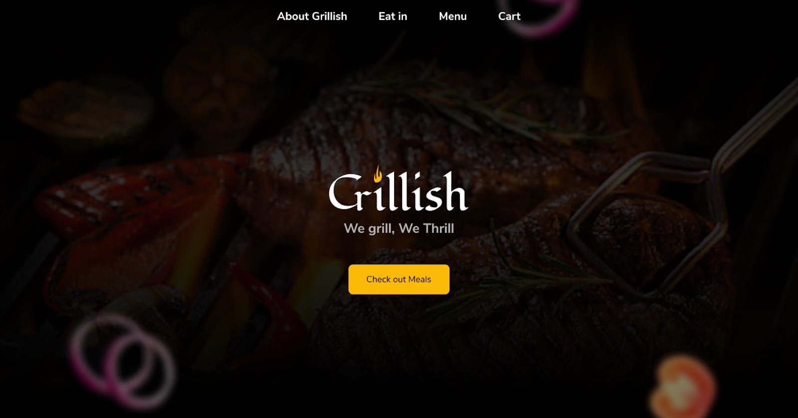Designing a webpage for a restaurant with typography only.