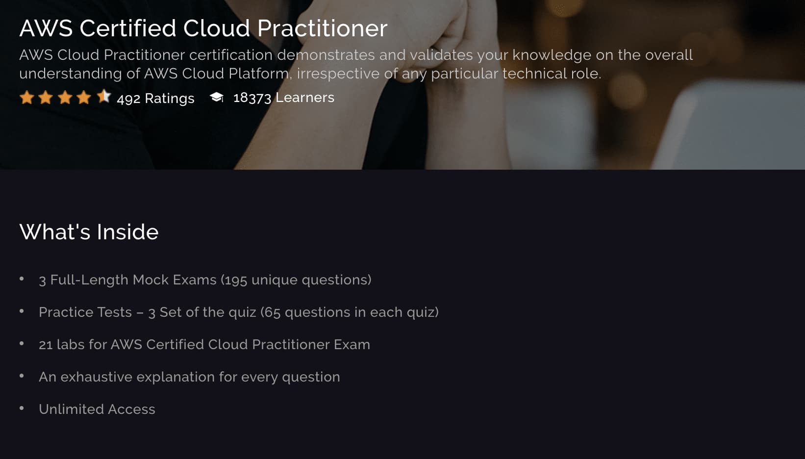 Whizlabs AWS Certified Cloud Practitioner practice tests