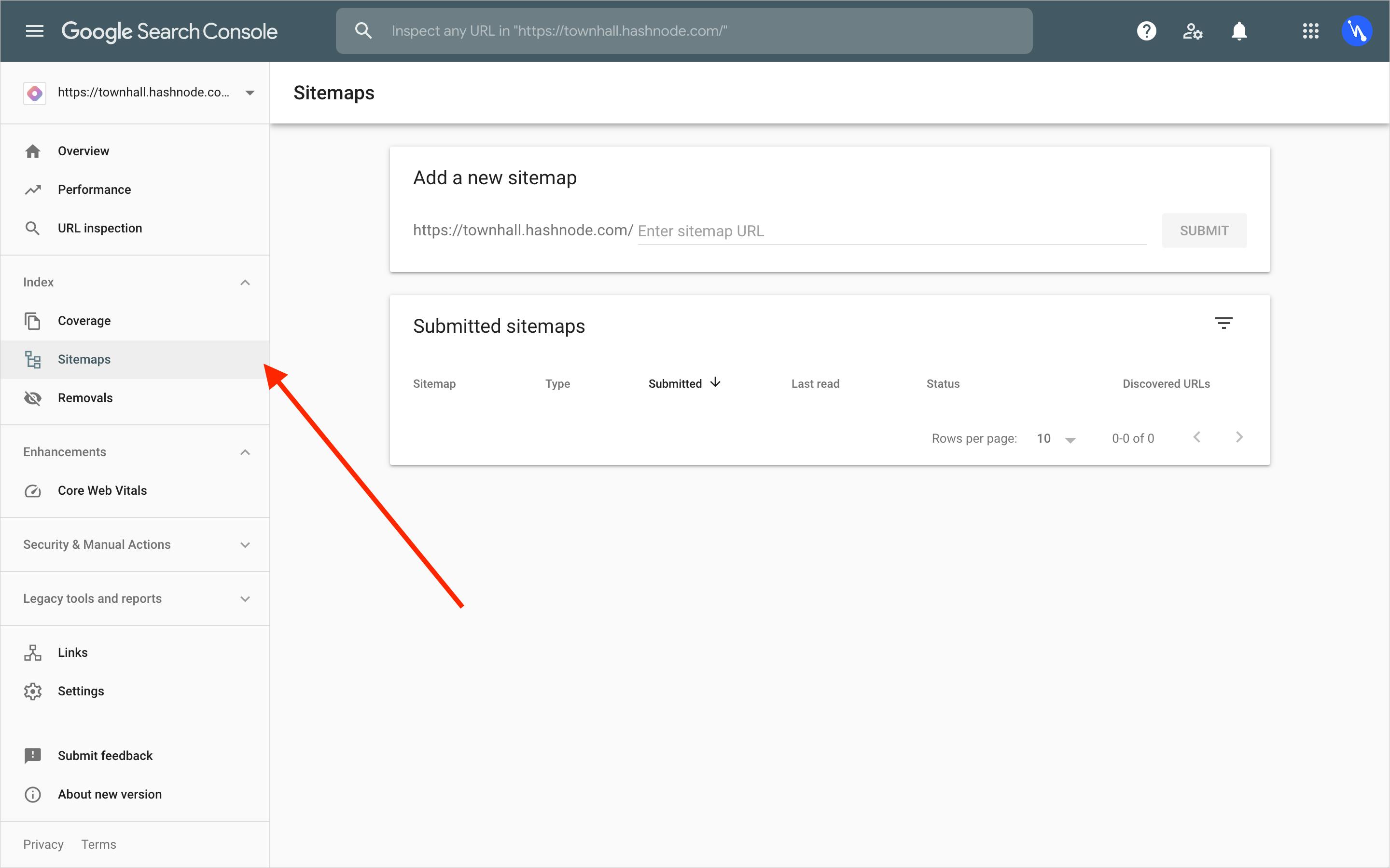Sitemap on Google Search Console