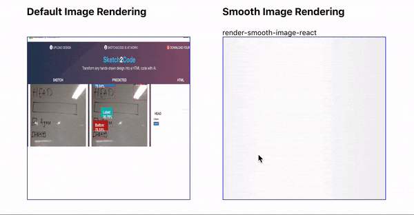 Default Image Rendering vs Smooth Image Rendering using render-smooth-image-react