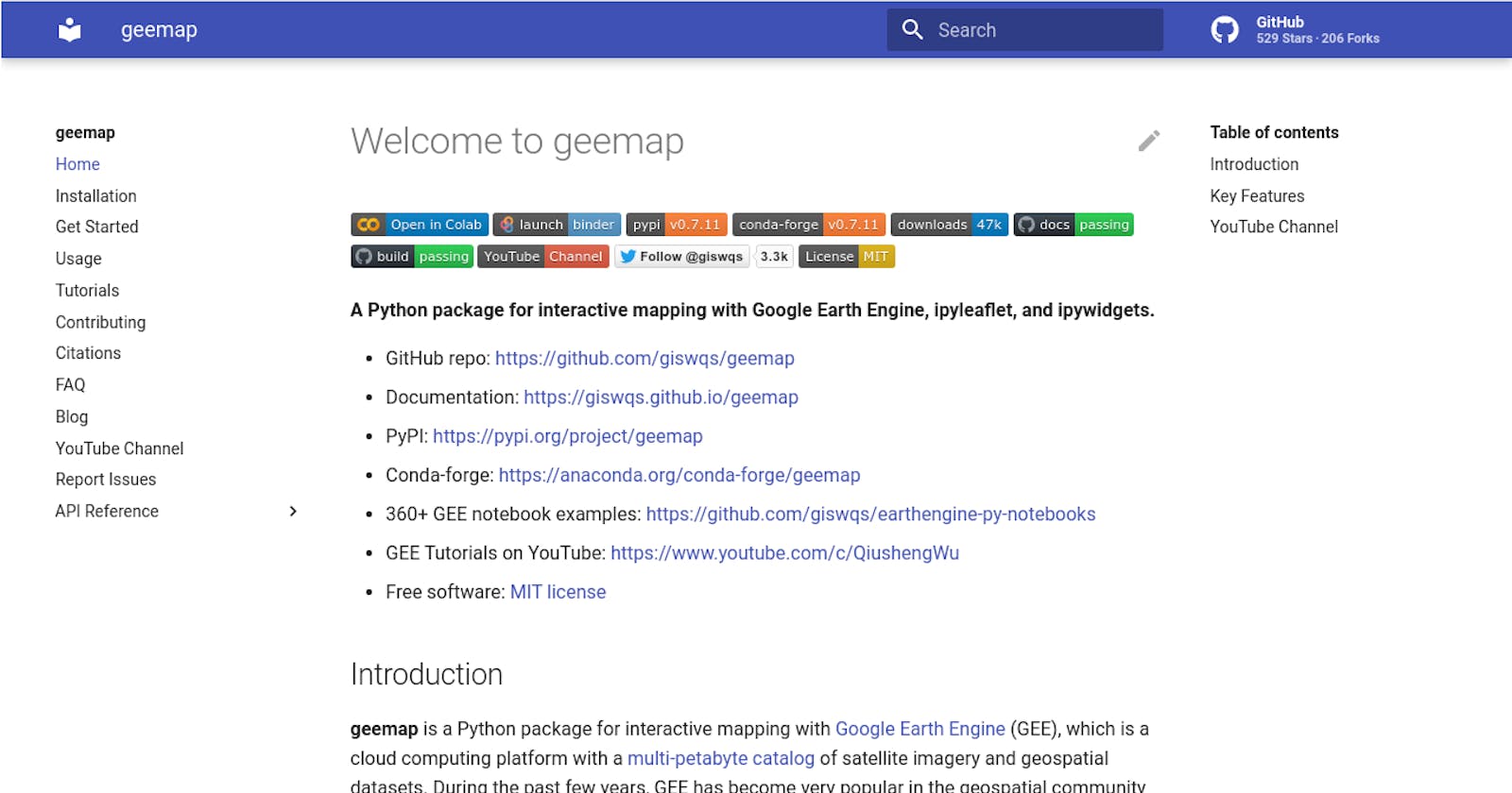 New website for geemap user guide and API reference