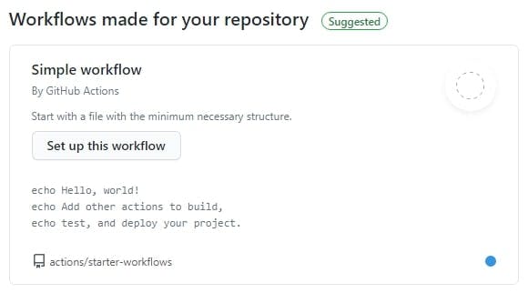 Workflow creation option 1