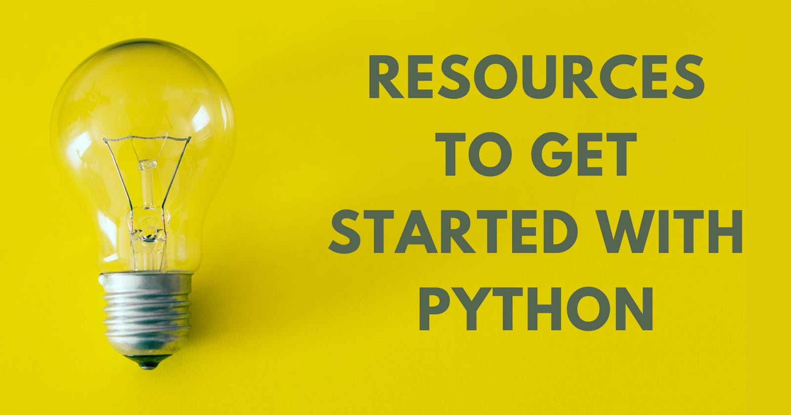 Resources to get started with Python