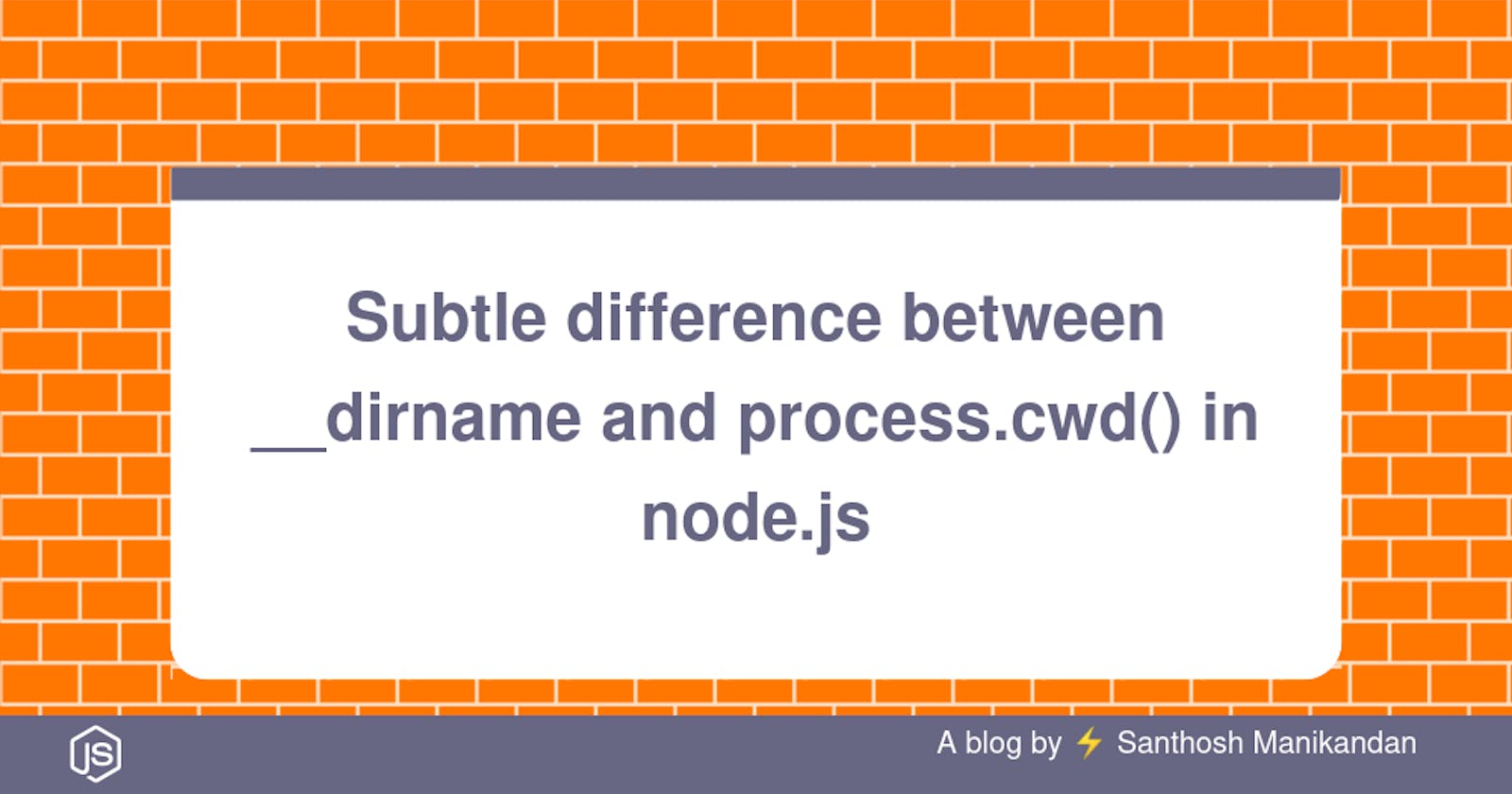 Subtle difference between __dirname and process.cwd() in node.js
