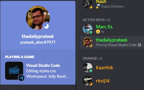 Discord Visual Studio Code