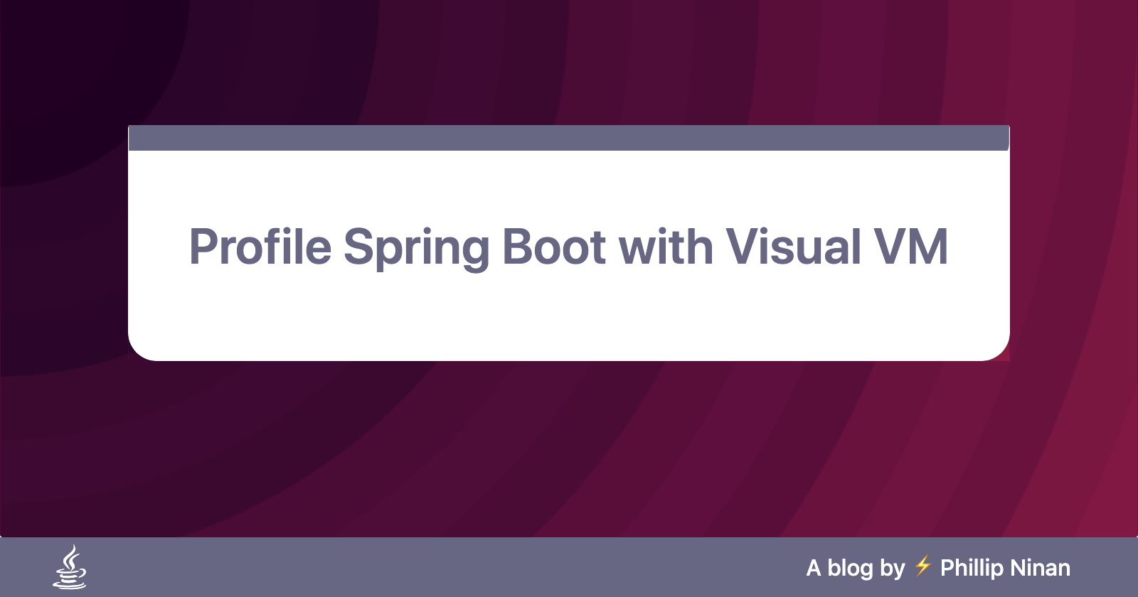Profile Spring Boot with Visual VM