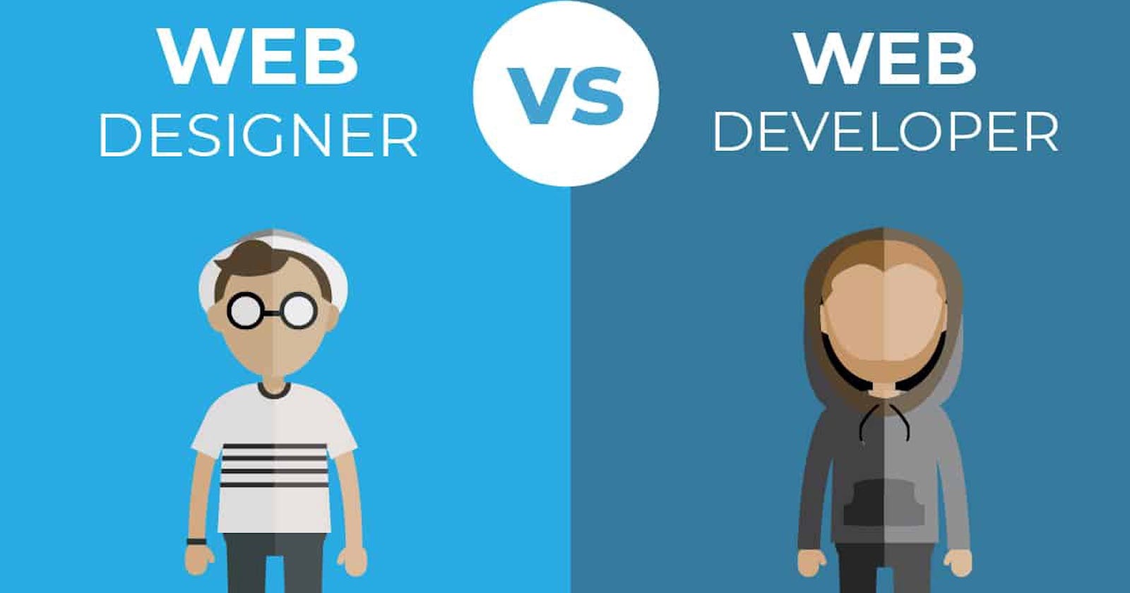 The difference between a web designer and a web developer.