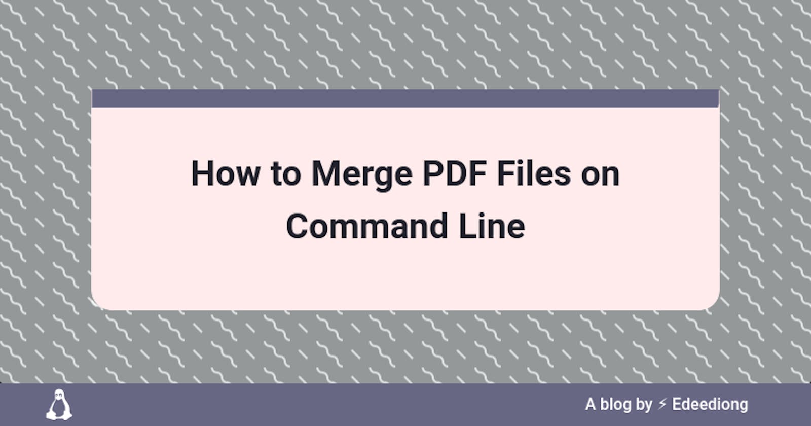 How to Merge PDF Files on Command Line