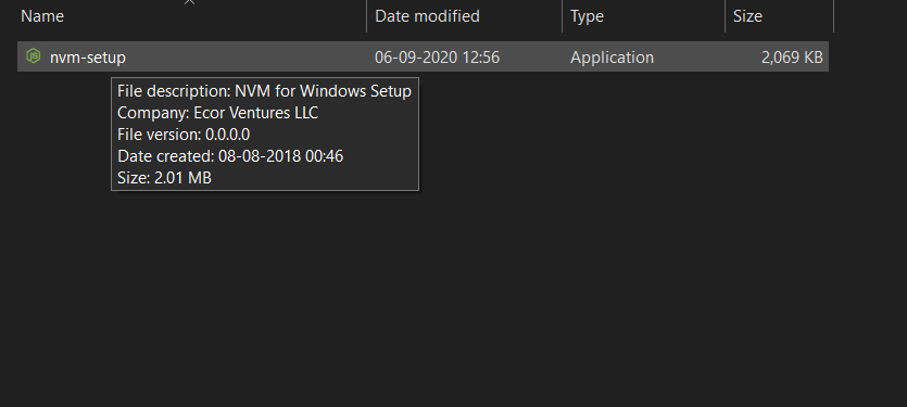 nvm install node windows