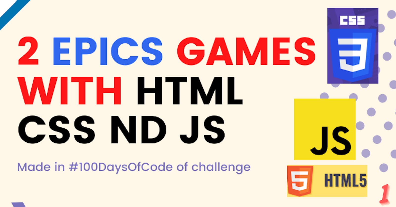 I made these 2 games in my #100DaysOfCode challenge