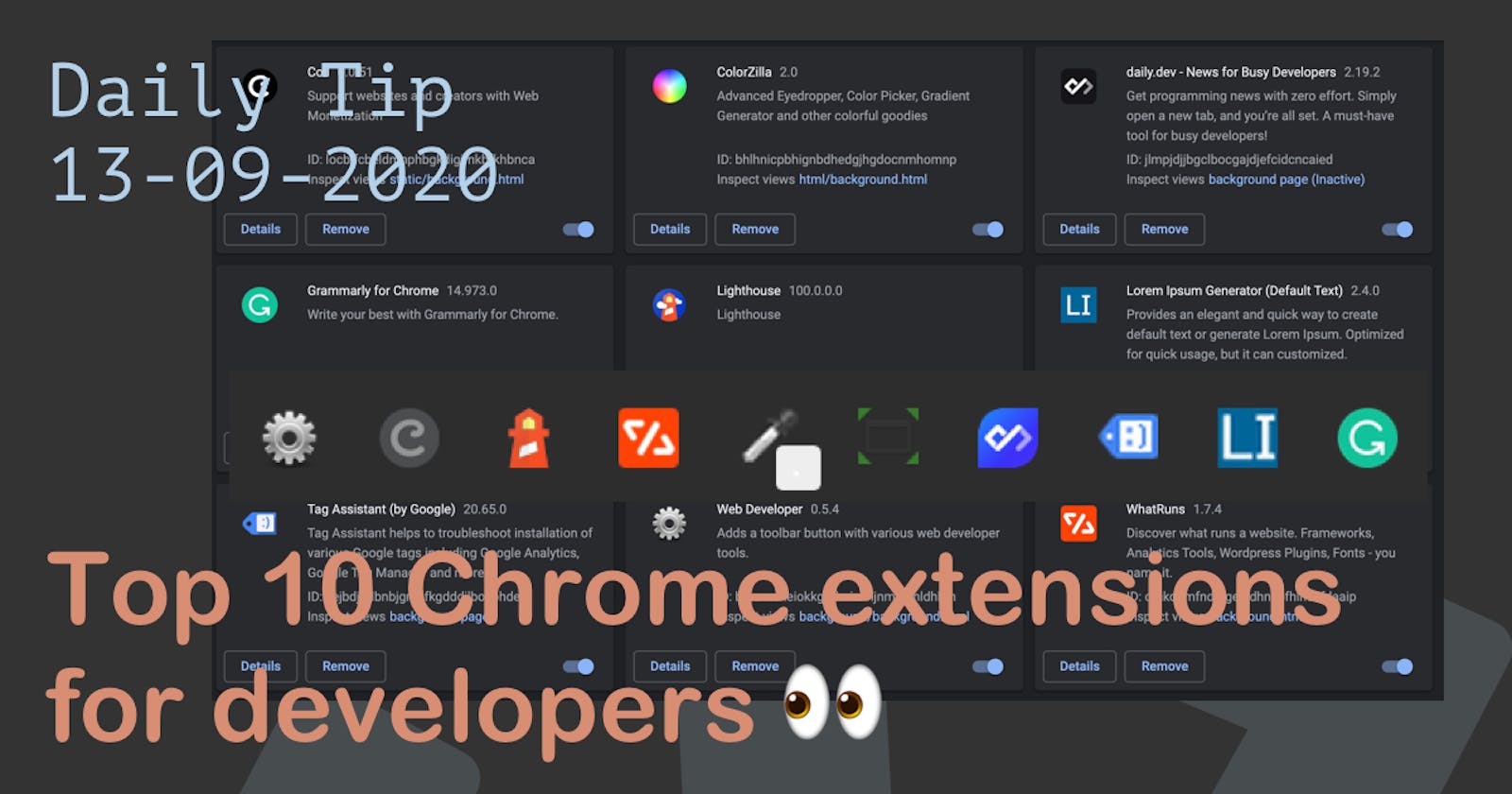 Top 10 Chrome extensions for developers 👀