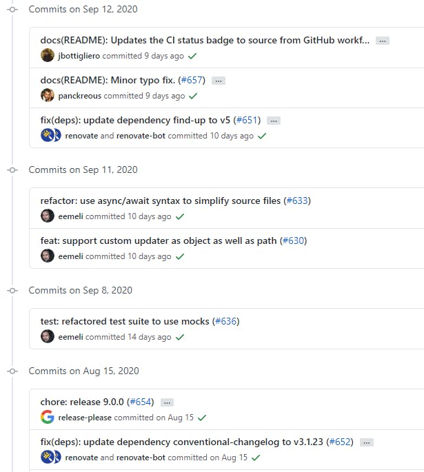 Commit messages generated using commitizen 