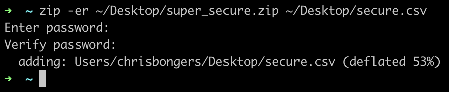 Secure-zip on Mac