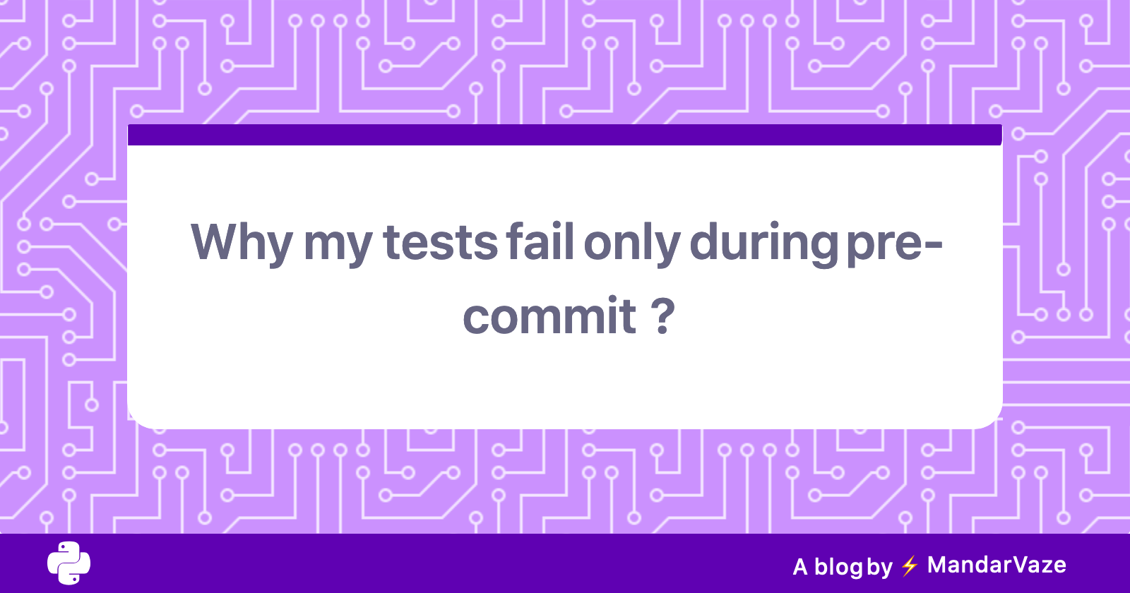 Why my tests fail only during pre-commit ?