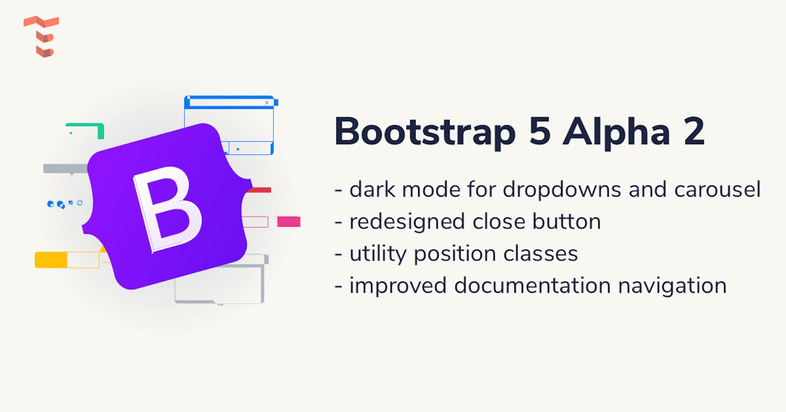 Bootstrap 5 Alpha 2 changes: dark mode for carousels and dropdowns and new utility position classes