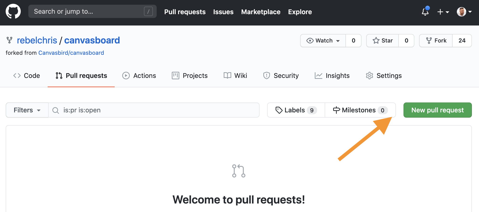 GitHub pull request