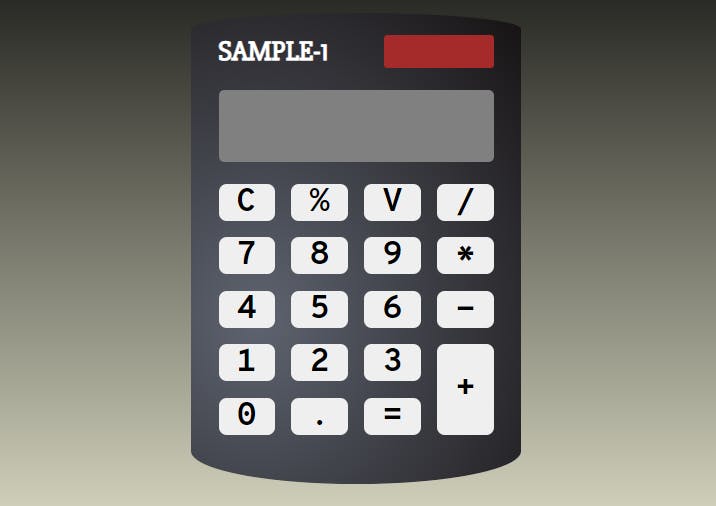 Calculator with shape and background